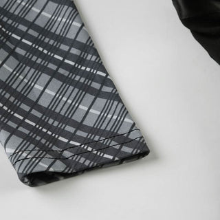 Long sleeve striped print v neck bowknot ribbon top