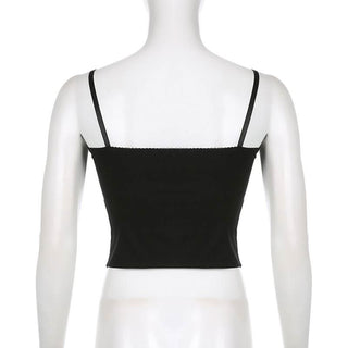 Sweetheart neck corset button cami top