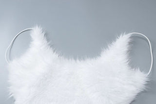 U neck fluffy zip-up backless cami mini dress