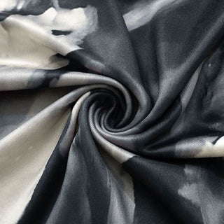 Off shoulder tie dye print long sleeve mini dress