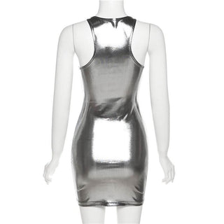 U neck solid cami mini dress