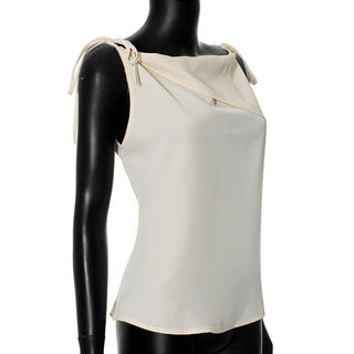Patchwork knotted irregular ruffle top