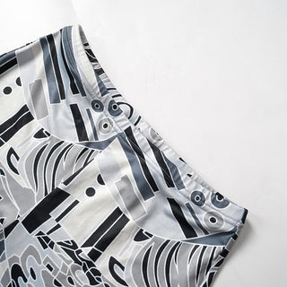 Long sleeve abstract mesh see through pant set