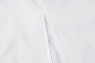Sleeveless round neck solid backless slit midi dress