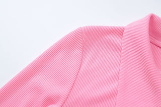 Turnover collar long sleeve solid mini dress