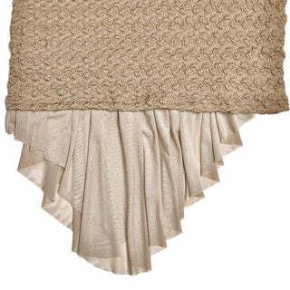 Textured mesh solid ruched irregular cami midi dress - Final Sale