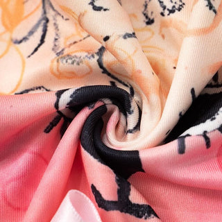 Short sleeve dog print bowknot crop top