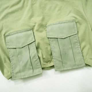 Short sleeve crewneck pocket crop top