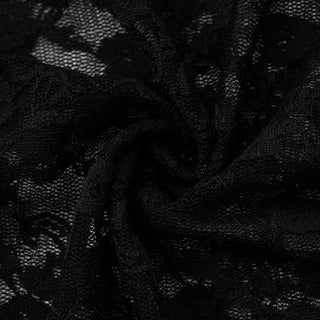 High neck long sleeve lace mini skirt set