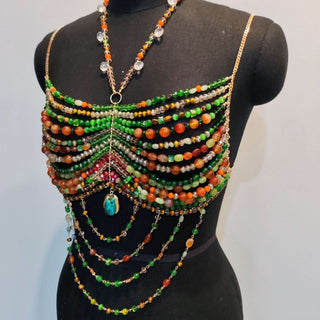 Halter pendant hollow out o ring cut out top