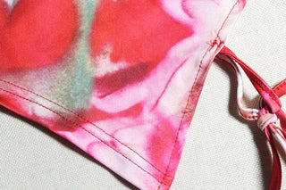 Long sleeve off shoulder hollow out print cut out mini dress