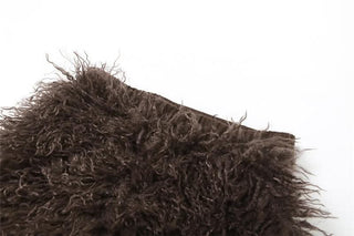 Fluffy patchwork solid high rise pant-final-sale