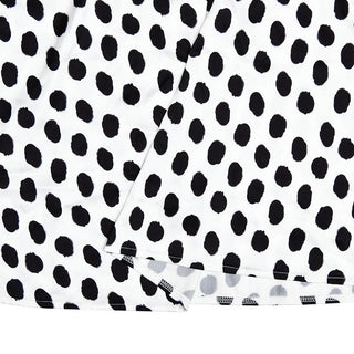Polka dot flower applique ruffle cami maxi dress
