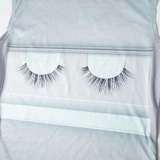 Eyelash print crewneck sleeveless top