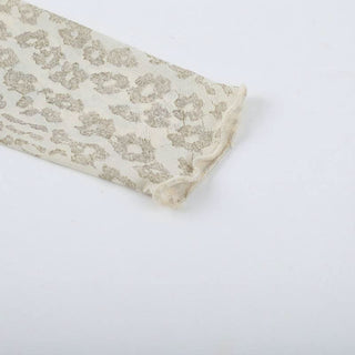 Long sleeve crewneck sheer mesh butterfly print top