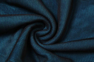 Long sleeve ruched mesh patchwork top