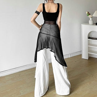 V neck mesh cami top