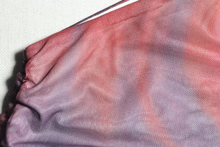 One shoulder sheer mesh print irregular ruffle maxi dress