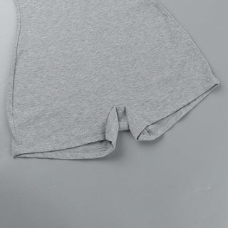 Bowknot lace hem ribbed cami romper