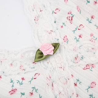 Textured print flower applique ruffle cami mini dress
