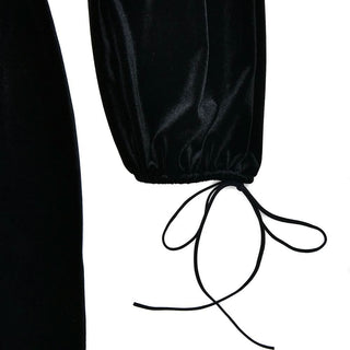 Long sleeve sweetheart neck velvet hollow out cut out mini dress