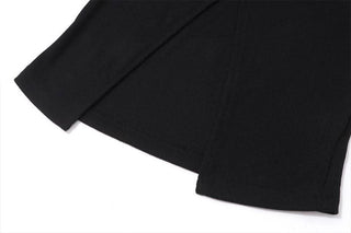 U neck long sleeve lace hem 2 piece cami top