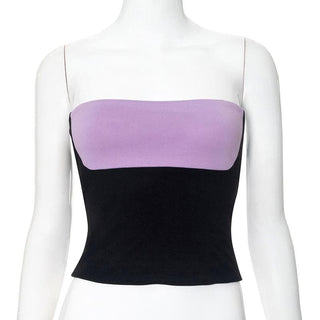 Contrast backless 2-way tube top