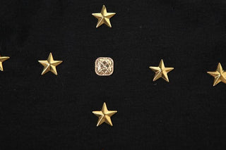 Long sleeve star applique solid 2 piece top