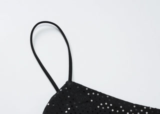 U neck polka dot cami maxi dress