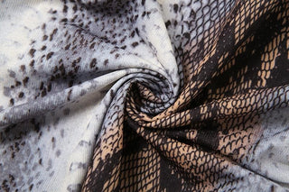 Snakeskin print halter ruched top