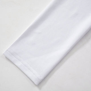 Irregular long sleeve chain print one shoulder top