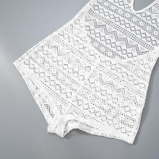 Halter lace hollow out see through backless romper