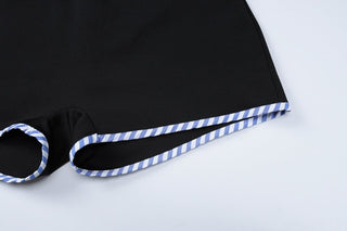 Long sleeve off shoulder striped print pant set