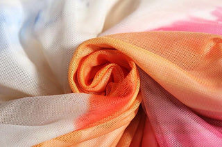 Mesh gradient crewneck ruched tank mini dress