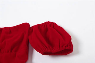 Off shoulder smocked zip-up ruched mini dress