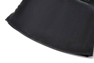 PU leather v neck cami top