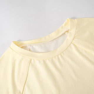 Short sleeve crew neck mice print top