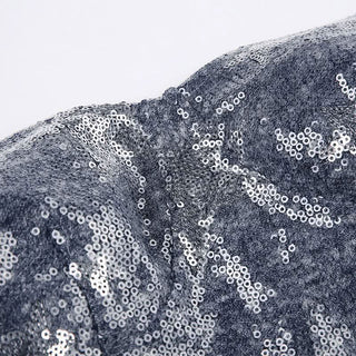 Glitter denim star pattern metal chain tube top