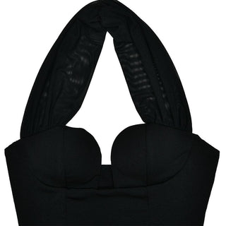 Halter sweetheart neck backless slit maxi dress