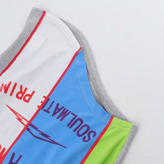 Crewneck long sleeve irregular letter print crop top