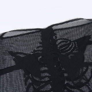 Human skeleton ruffle net shrug top