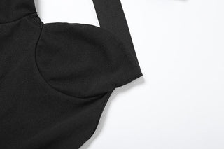 Halter cross back backless ruched mini dress