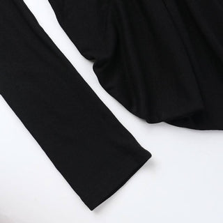 Long sleeve v neck lace hem ruched maxi dress