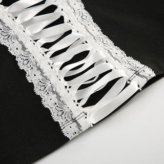 Lace up sweetheart neck cami top