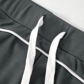 Zip-up Long sleeve drawstring low rise contrast pant set