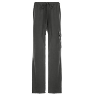 Pocket self tie low rise straight leg pant
