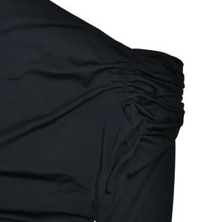 One shoulder long sleeve solid bodysuit