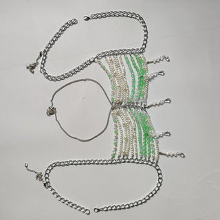 Halter hollow out tassels backless cami cut out top