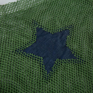 Long sleeve fishnet star pattern top