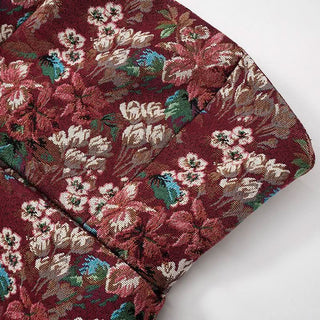 Flower print zip-up button tube mini dress